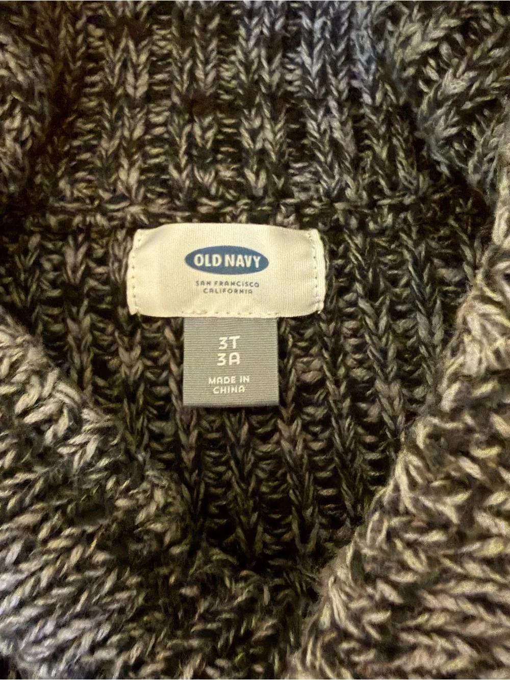 Knit Pullover Sweater High Neck 3T Old Navy Heavy Winter